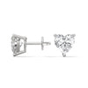 Heart-Shaped Lab Grown Diamond Gold Earrings