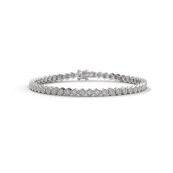 A luxurious fashion bracelet featuring 56 marquise-shaped diamonds, totaling 17.80 carats. With a 7-inch length, it combines striking brilliance with an elegant design, perfect for making a statement.