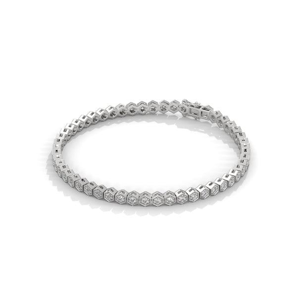 A luxurious fashion bracelet featuring 56 marquise-shaped diamonds, totaling 17.80 carats. With a 7-inch length, it combines striking brilliance with an elegant design, perfect for making a statement.