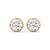 Vintage Filigree Lab Grown Diamond Gold Earrings