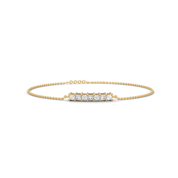 This exquisite tennis bracelet features 28 round-shaped diamonds, totaling 10.07 carats. Its 7.50-inch length offers a perfect fit, creating a timeless piece that radiates sophistication and brilliance.