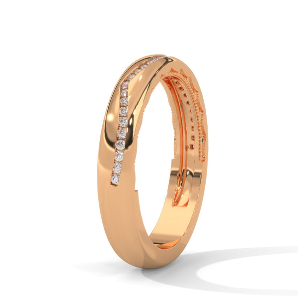 “Experience timeless sparkle with this curved diamond band, crafted in radiant gold for perfect stacking, everyday luxury, and unforgettable elegance.”