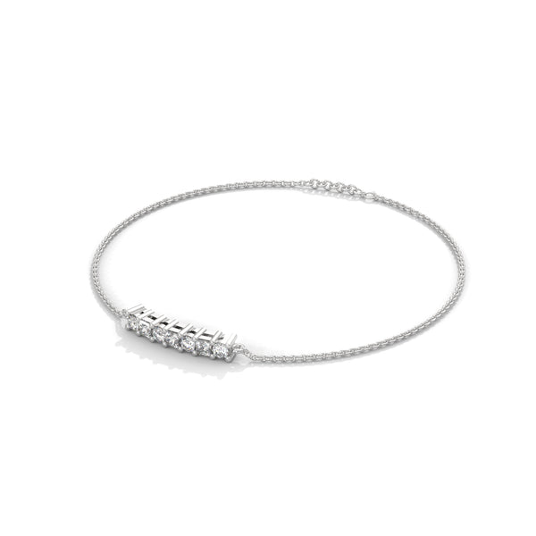 This exquisite tennis bracelet features 28 round-shaped diamonds, totaling 10.07 carats. Its 7.50-inch length offers a perfect fit, creating a timeless piece that radiates sophistication and brilliance.
