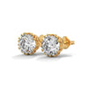 Vintage Filigree Lab Grown Diamond Gold Earrings