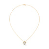 Modern Grace Princess Cut Lab Grown Diamond Gold Pendant Chain