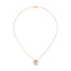 Modern Grace Princess Cut Lab Grown Diamond Gold Pendant Chain