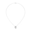 Modern Grace Princess Cut Lab Grown Diamond Gold Pendant Chain
