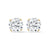 Six-Prong Lab Grown Round Diamond Gold Stud Earrings
