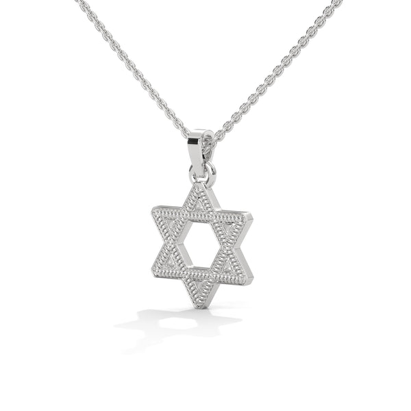 Celestial Shine: Star Shaped Lab Grown Diamond Gold Pendant Chain