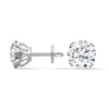 Six-Prong Lab Grown Round Diamond Gold Stud Earrings