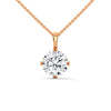 Eternal Brilliance Round Lab Grown Diamond Gold Pendant Chain