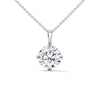Eternal Brilliance Round Lab Grown Diamond Gold Pendant Chain