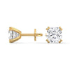 Cushion Cut Lab Grown Diamond Gold Stud Earrings