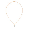 Pure Radiance Round Lab Grown Diamond Gold Pendant Chain