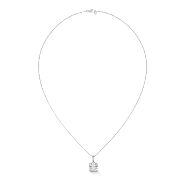Pure Radiance Round Lab Grown Diamond Gold Pendant Chain