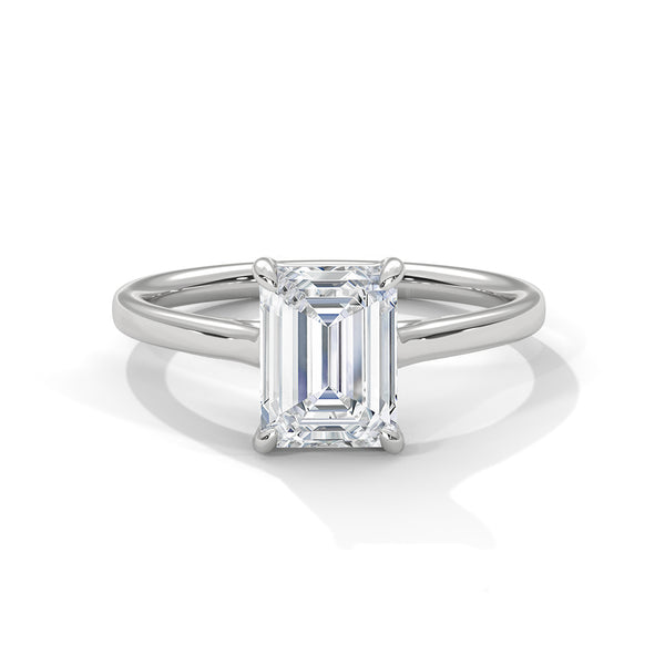 Emerald Cut Lab Grown Diamond Gold Ring