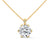 Timeless Sparkle Round Lab Grown Diamond Gold Pendant Chain