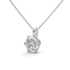 Timeless Sparkle Round Lab Grown Diamond Gold Pendant Chain