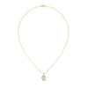 Timeless Sparkle Round Lab Grown Diamond Gold Pendant Chain