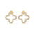 Radiant Clover Lab Grown Diamond Gold Stud Earrings