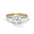 Classic Pave Solitaire Round Brilliant Lab Grown Diamond Gold Ring