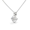 Radiant Allure Oval Lab Grown Diamond Gold Pendant Chain