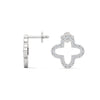 Radiant Clover Lab Grown Diamond Gold Stud Earrings