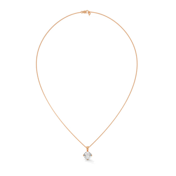 Radiant Allure Oval Lab Grown Diamond Gold Pendant Chain