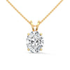 Eternal Glow Oval Cut Lab Grown Diamond Gold Pendant Chain