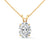 Eternal Glow Oval Cut Lab Grown Diamond Gold Pendant Chain