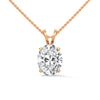 Eternal Glow Oval Cut Lab Grown Diamond Gold Pendant Chain