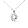 Eternal Glow Oval Cut Lab Grown Diamond Gold Pendant Chain