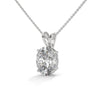 Eternal Glow Oval Cut Lab Grown Diamond Gold Pendant Chain