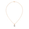 Eternal Glow Oval Cut Lab Grown Diamond Gold Pendant Chain