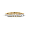 wedding gold ring with set diamond encircle the entire ring