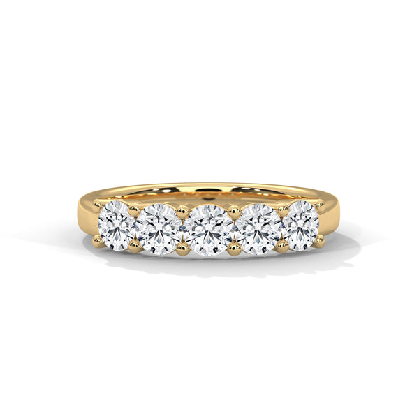 Eternal Spark 5-Stone Lab Grown Diamond Gold Ring