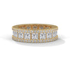Majestic Princess-Cut Lab Grown Diamond Gold Eternity Band