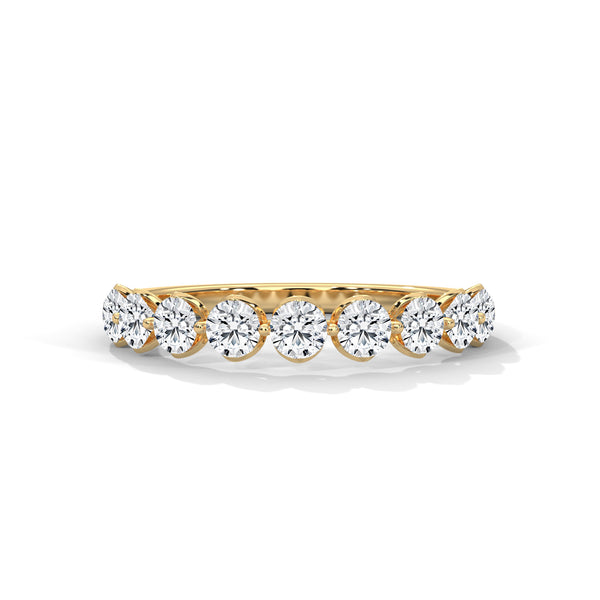 half eternity round cut lab grown diamond ring
