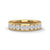series of brilliant round-cut lab-grown diamonds gold band for wedding