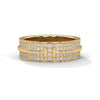 Regal Brilliance parallel rows of pave-set lab grown diamonds band