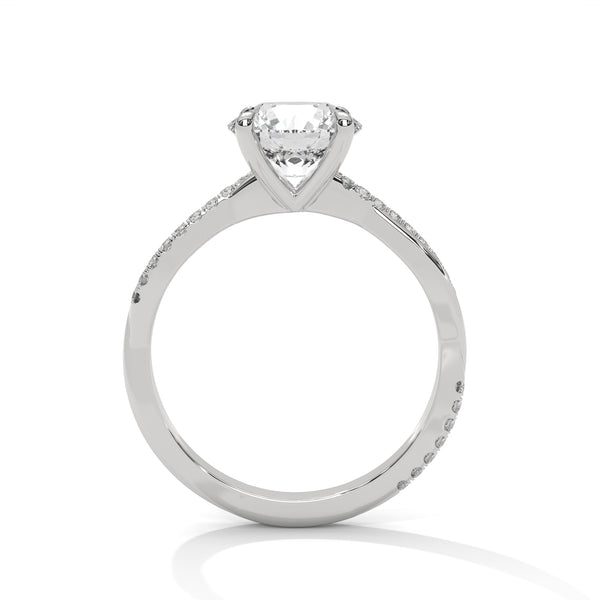 Twist of Elegance Lab Grown Diamond Gold Solitaire Ring