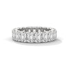 Lab Grown Emerald Cut Diamond Gold Eternity Band