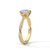 Twist of Elegance Lab Grown Diamond Gold Solitaire Ring