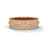 Regal Brilliance parallel rows of pave-set lab grown diamonds band