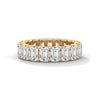 Lab Grown Emerald Cut Diamond Gold Eternity Band