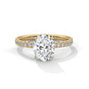 Classic Four Prong Setting Oval Cut Lab Grown Diamond Gold Ring