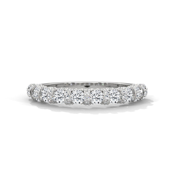Eternity gold ring Designed with a continuous row of round-cut lab-grown diamonds