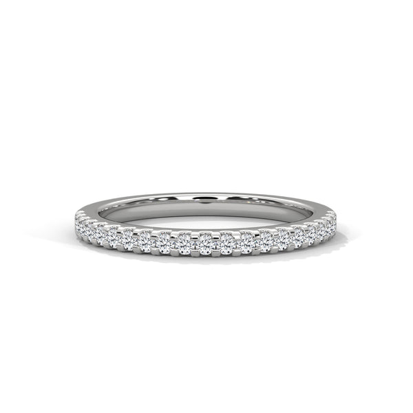 Round cut Lab Grown Diamond Gold Eternity Band
