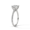 A bold princess-cut lab-grown diamond set atop a pave band — modern elegance meets timeless sparkle.