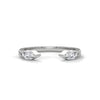 marquise-cut and brilliant round cut lab grown diamond open band silhouette